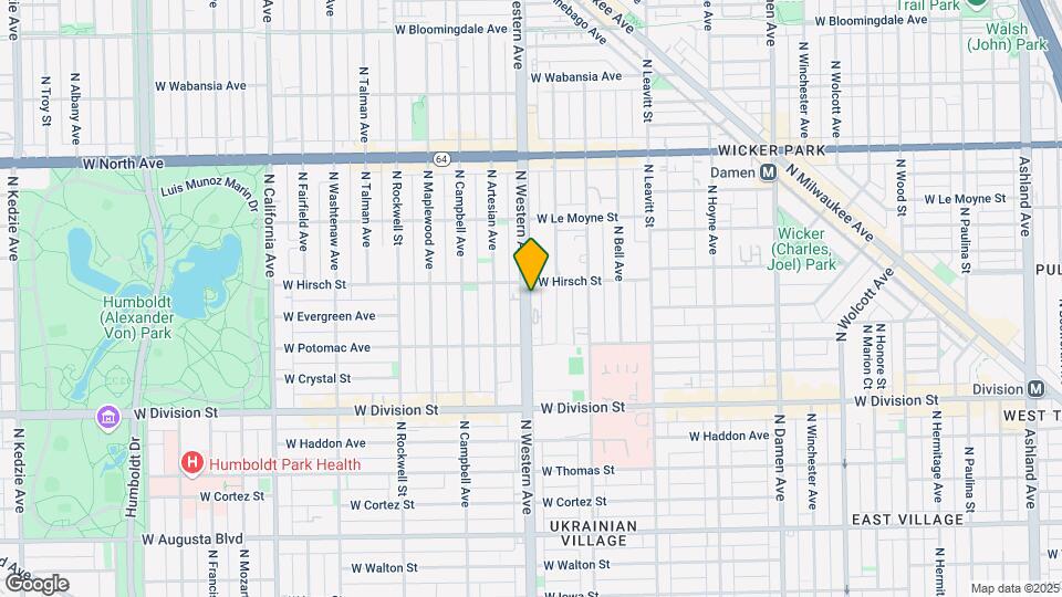 1343 N Western Ave Map and Location Details