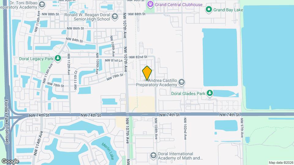 10500 NW 78th Terrace Map and Location Details