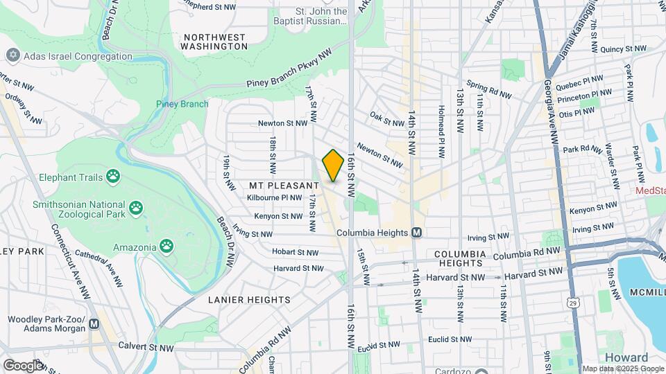1647 Lamont St NW Map and Location Details