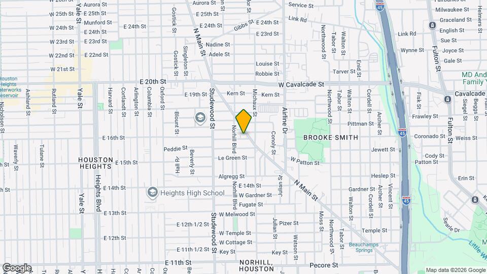 1021 E 16th St Map and Location Details