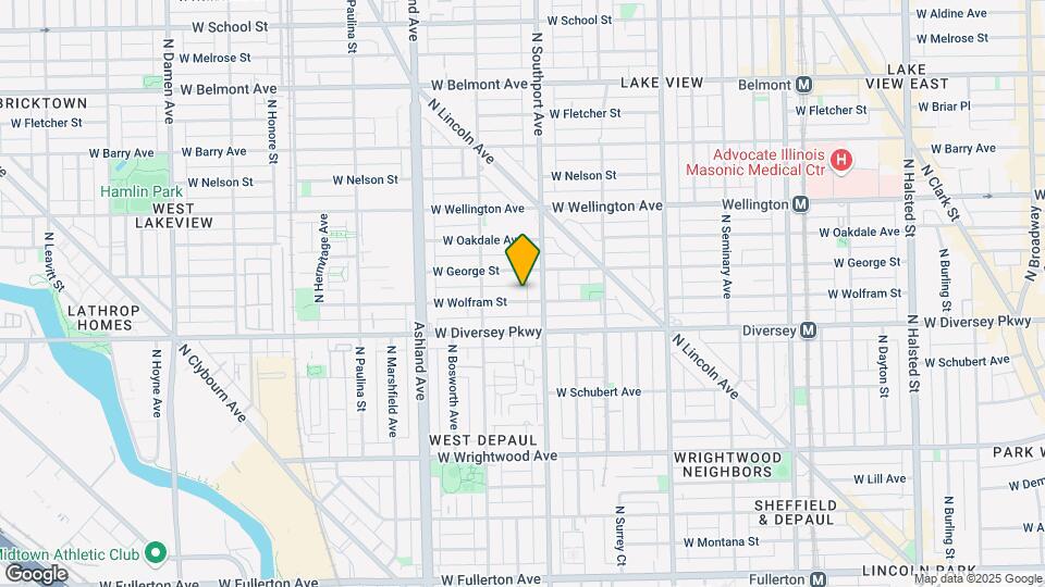 1416 W Wolfram St, Unit 1 Mapa y Detalles de la Ubicación