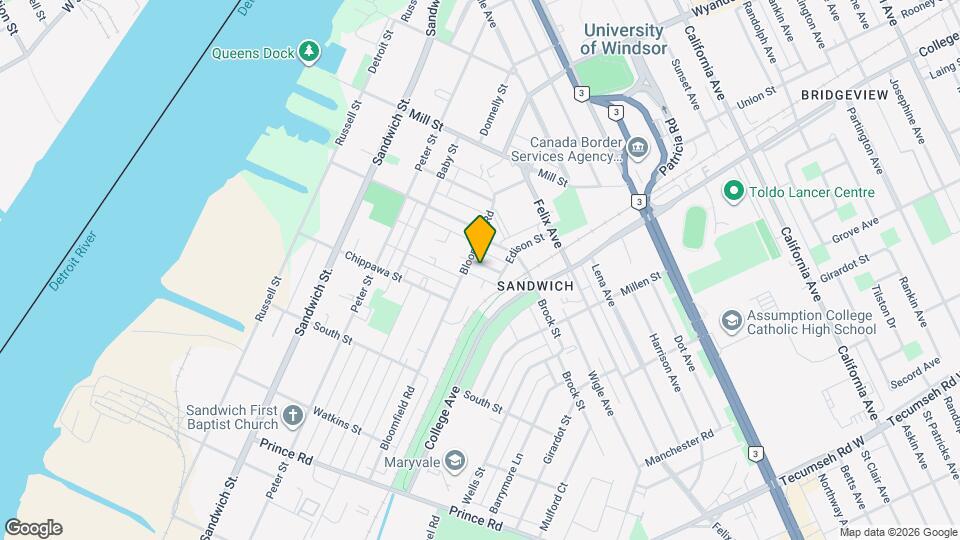 731 St Antoine St Map and Location Details