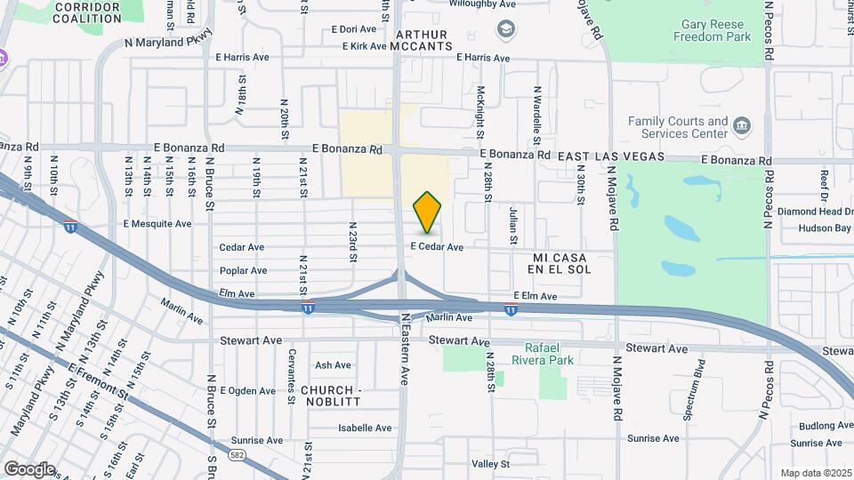 2605 E Cedar Ave-Unit -2 Map and Location Details