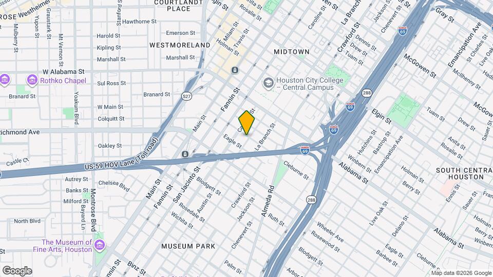 1318 Cleburne St Map and Location Details
