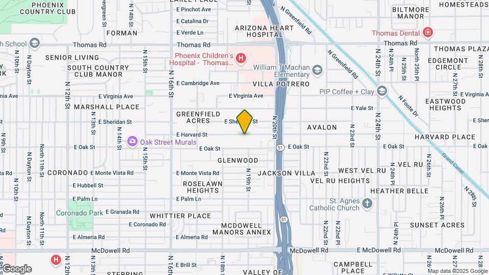 1841 E Harvard St Map and Location Details