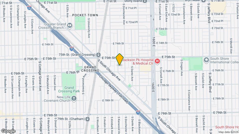 7537 S Kenwood Ave Map and Location Details