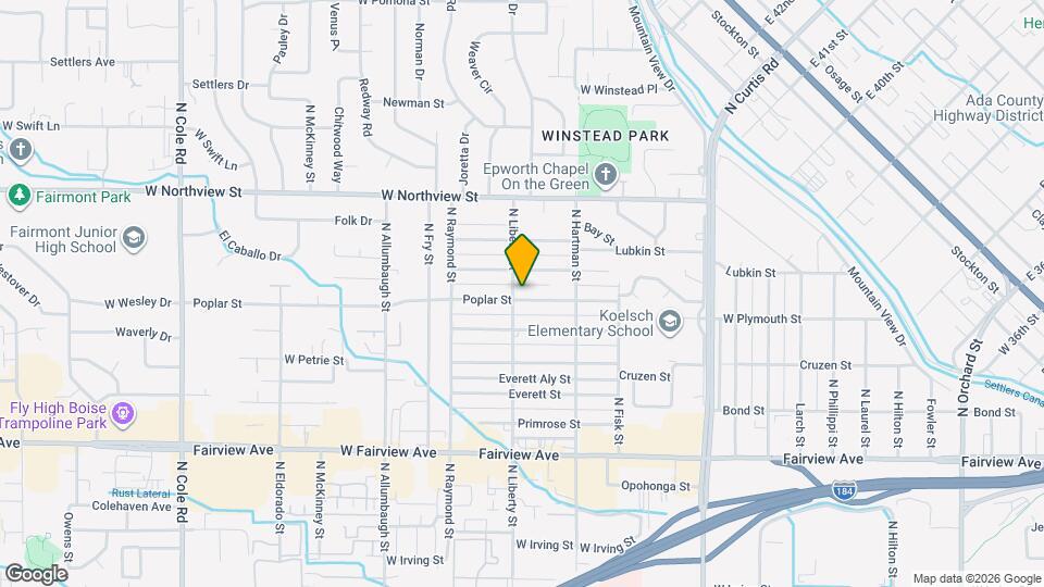 2102 N Liberty St Map and Location Details