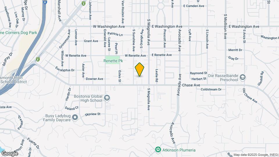 1043 S Sunshine Ave Map and Location Details