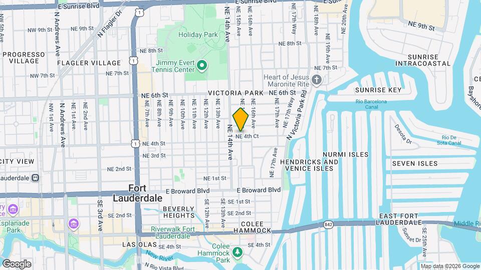 1419 NE 4th Ct Map and Location Details