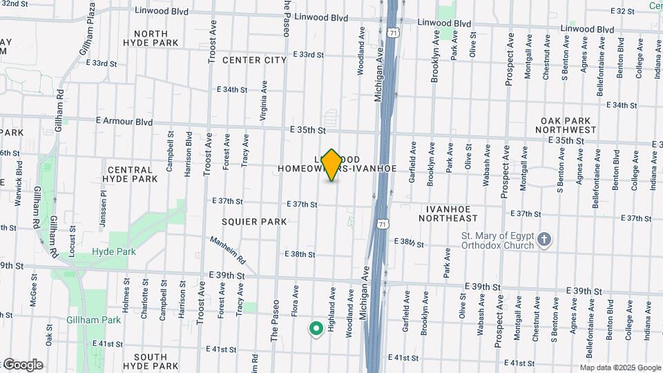 3622 Highland Ave Map and Location Details