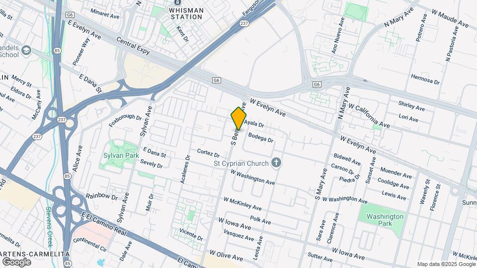 156 S Bernardo Ave Mapa y Detalles de la Ubicación