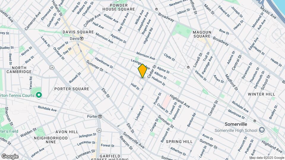 294 Highland Ave, Unit 1 Map and Location Details