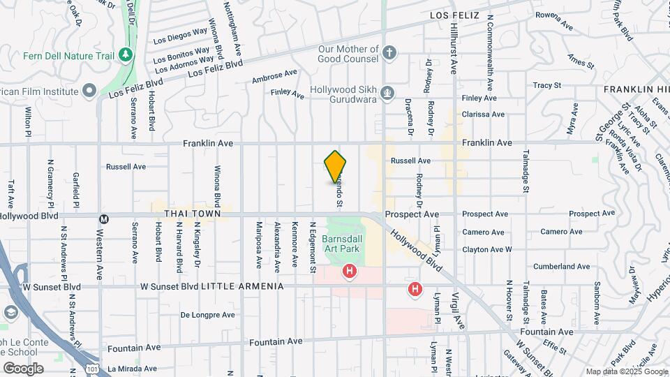 1745 N Berendo St Map and Location Details