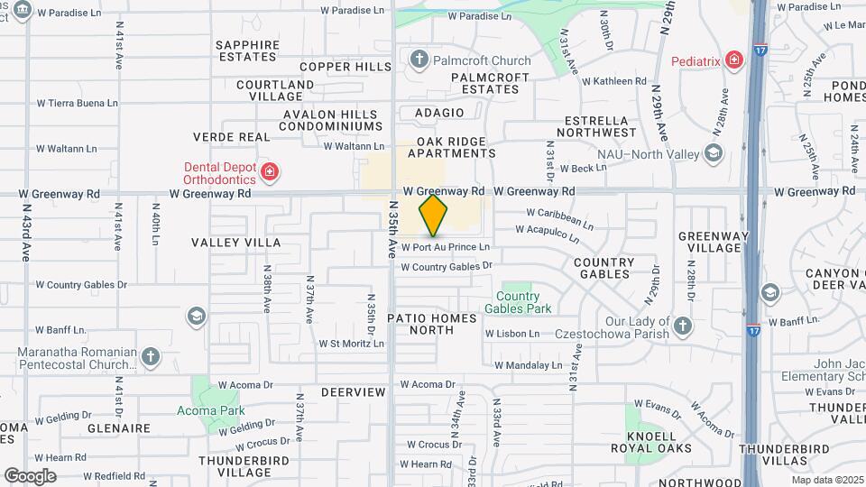 3408 W Port Au Prince Ln Map and Location Details