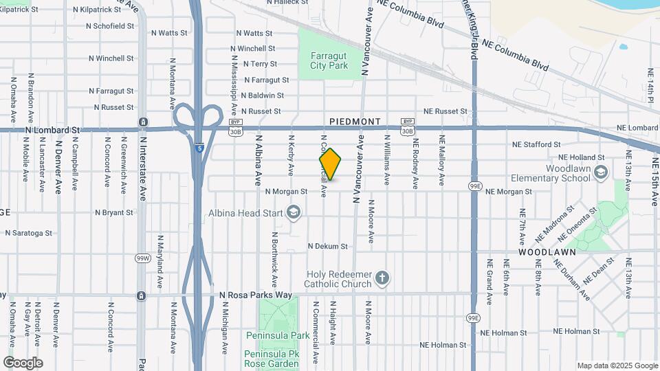 7114 N Commercial Ave Map and Location Details