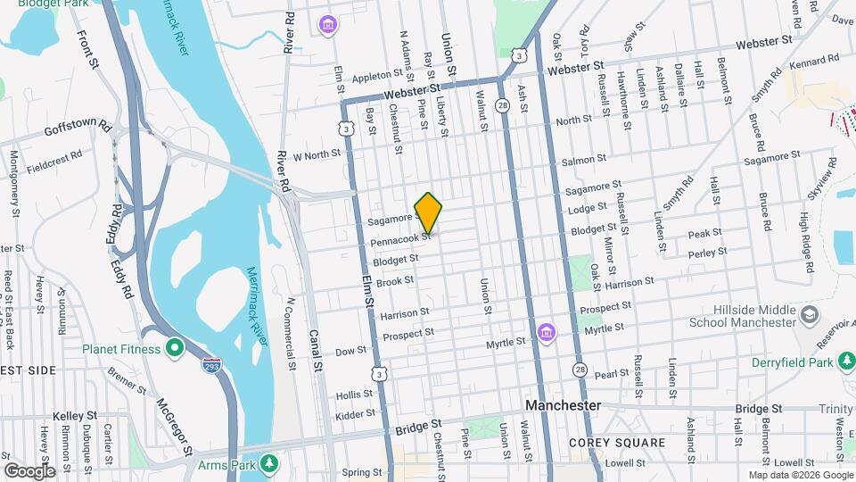 61 Pennacook St Mapa y Detalles de la Ubicación