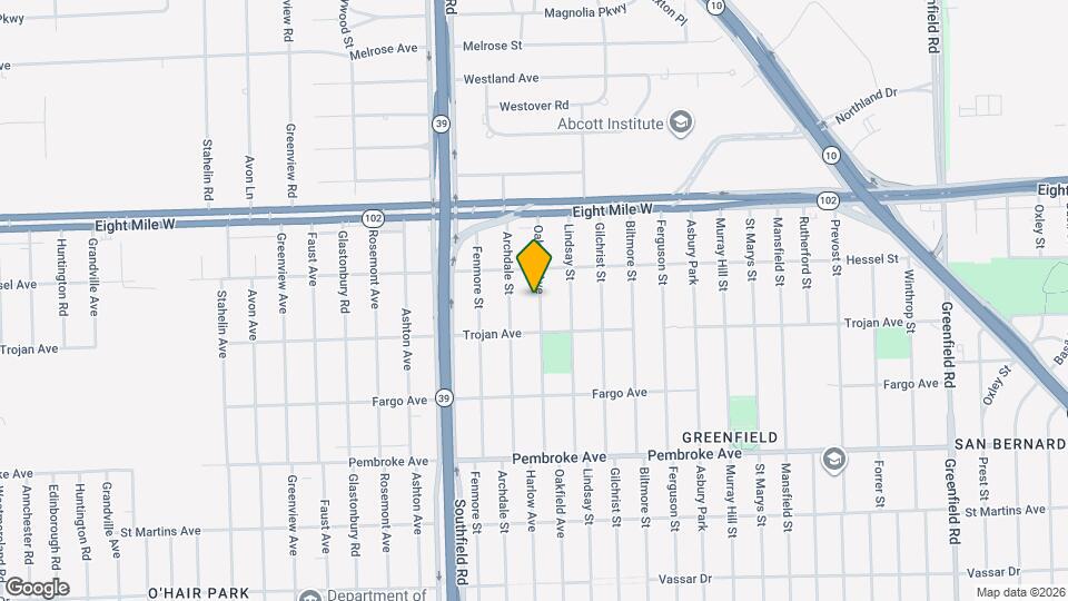 20259 Oakfield Ave Map and Location Details