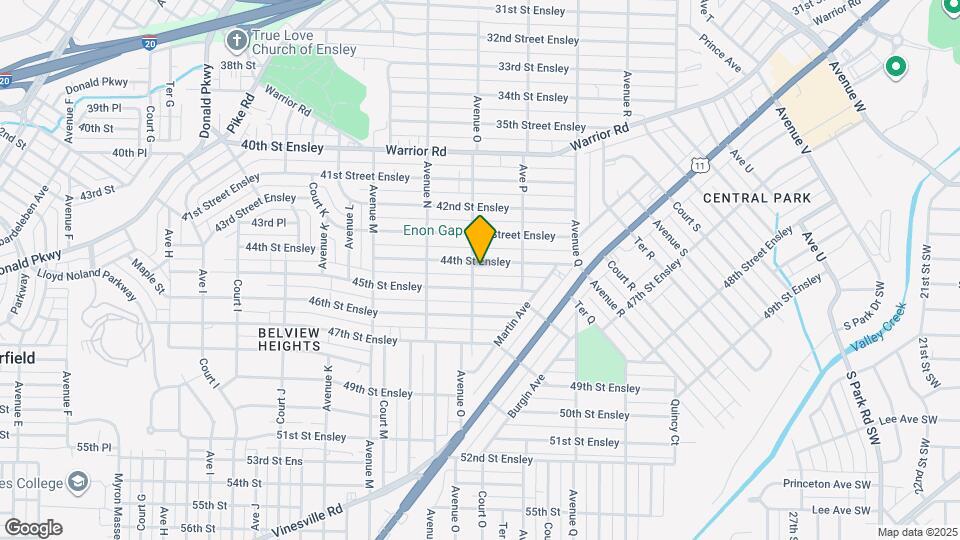 1505 44th St Ensley Map and Location Details