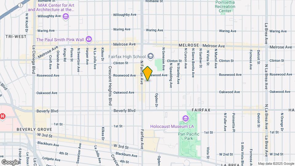 439 N Orange Grove Ave Mapa y Detalles de la Ubicación