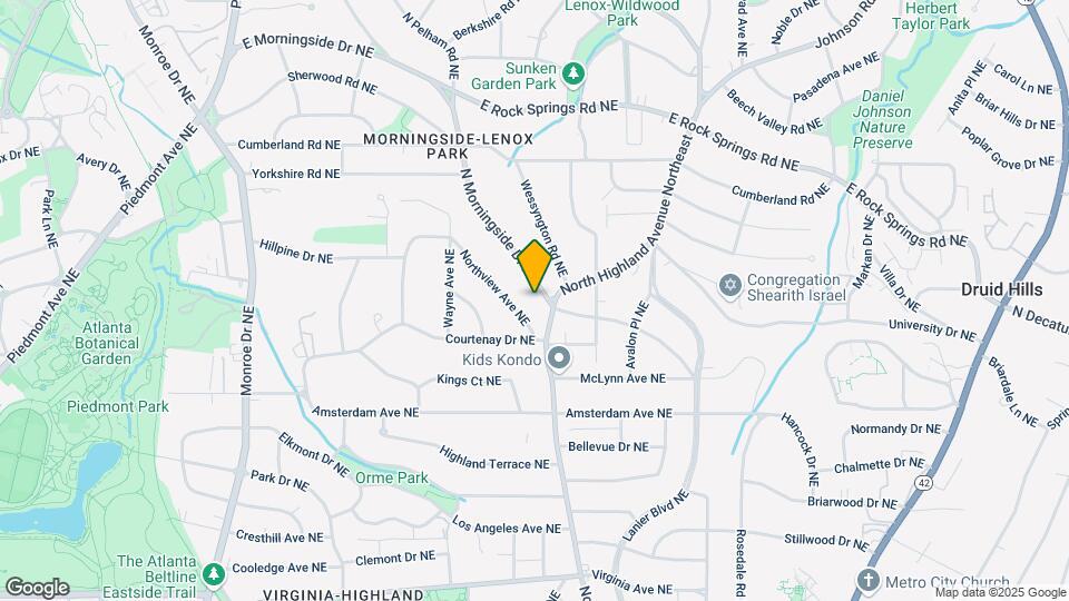 1350 N Morningside Dr Map and Location Details