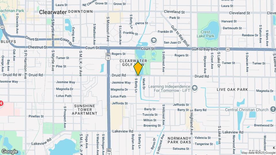 1301 Druid Rd Map and Location Details