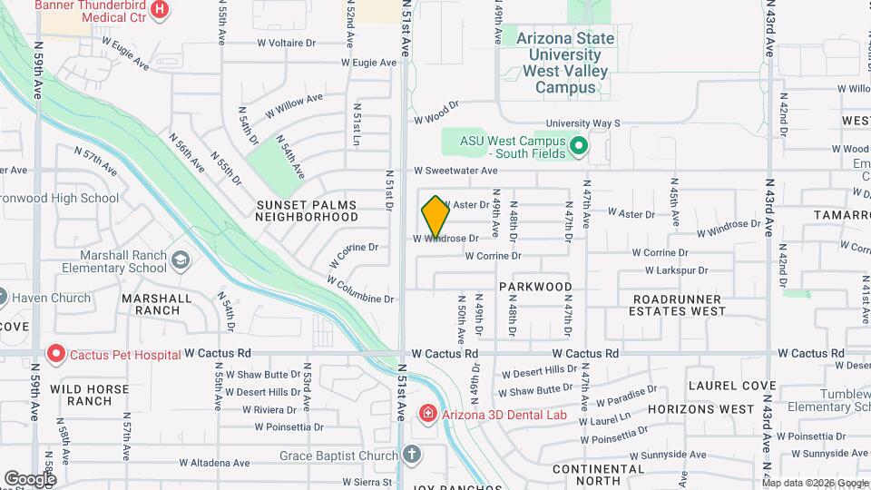 5031 W Windrose Dr Map and Location Details