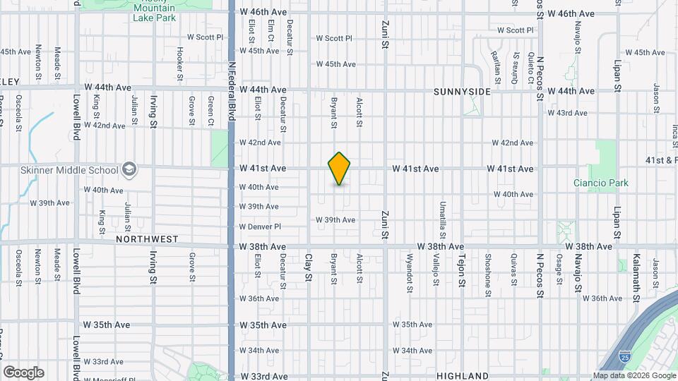 2599 W 40th Ave, Unit 1 Map and Location Details
