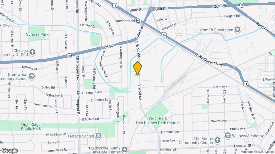 384 S Wolf Rd Map and Location Details