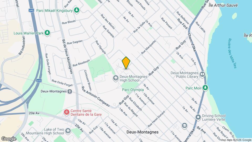 998 Olympia Rue Map and Location Details