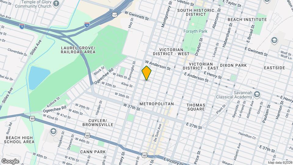 319 W 33rd St, Unit B Map and Location Details