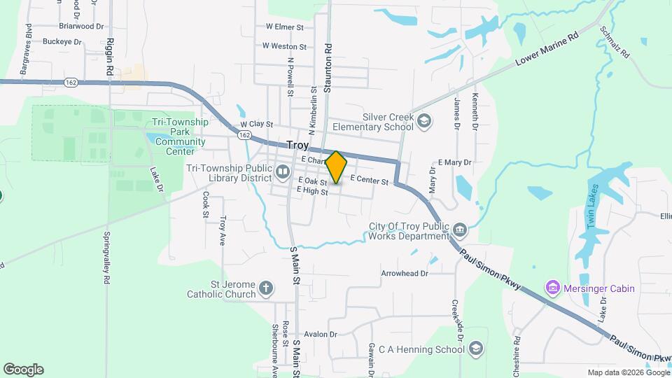 209 E Oak St Map and Location Details