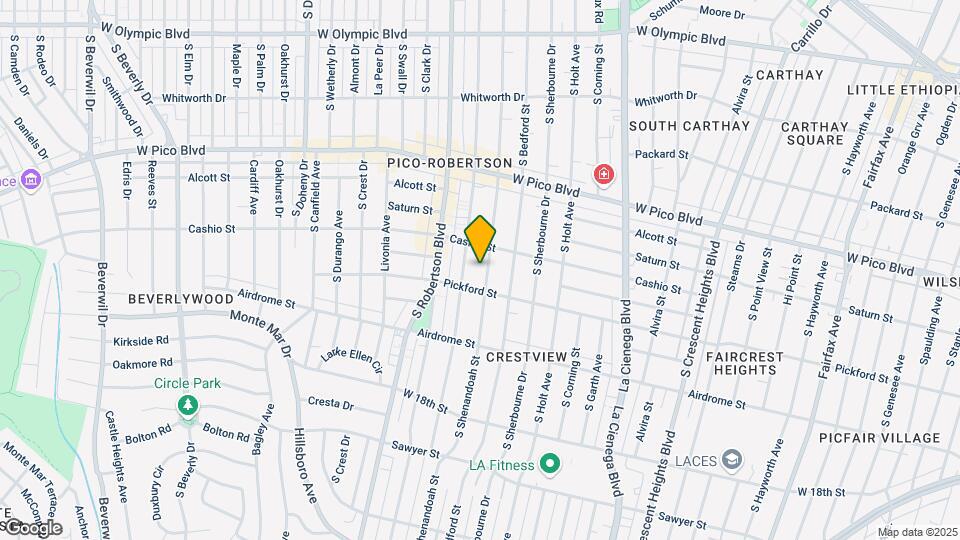 1527 S Shenandoah St Map and Location Details
