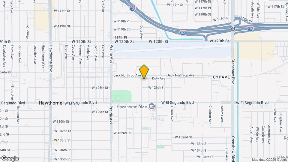 12512 Doty Ave Map and Location Details