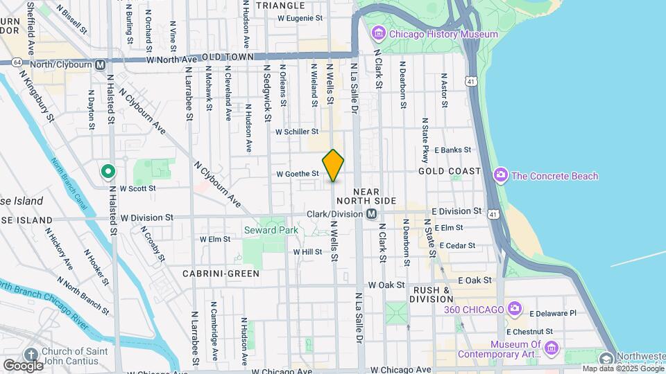 1245 N Wells St Map and Location Details