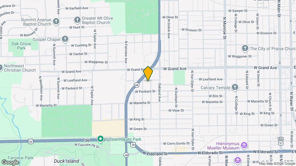 1163 N Hill Ave Mapa y Detalles de la Ubicación