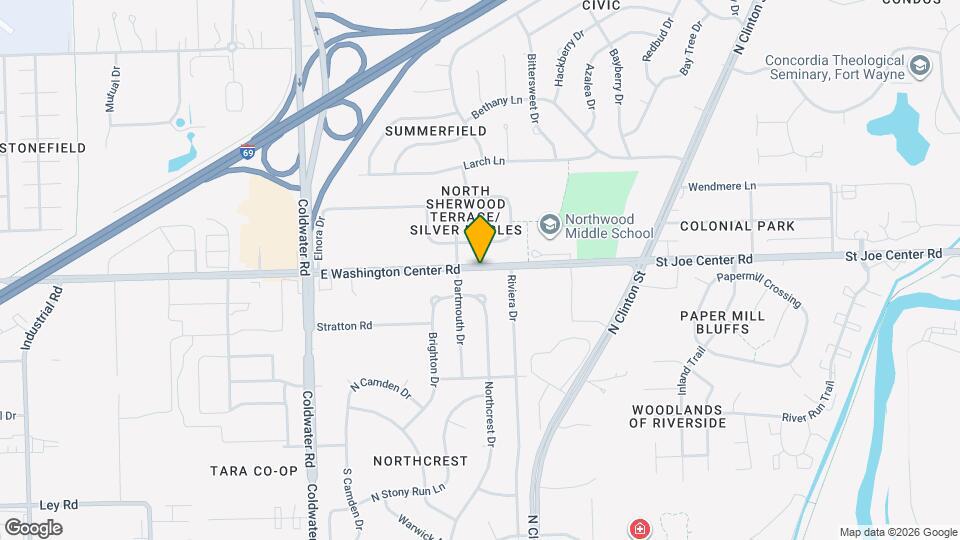 924 E Washington Center Rd Map and Location Details