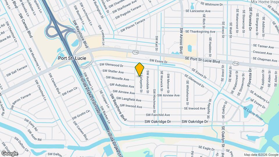 2442 SW Lafayette St Map and Location Details