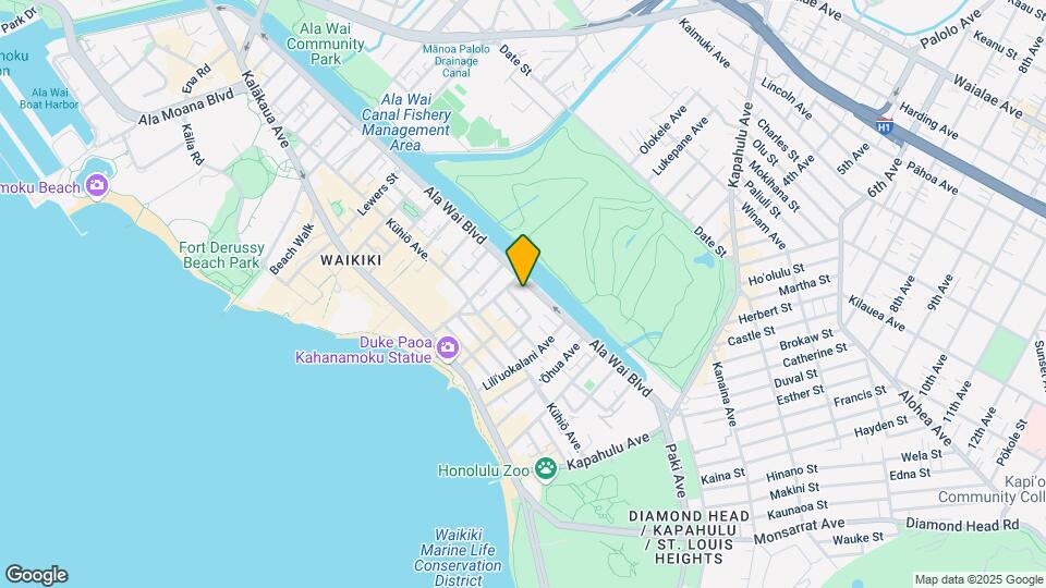 Ala Wai Town House Mapa y Detalles de la Ubicación