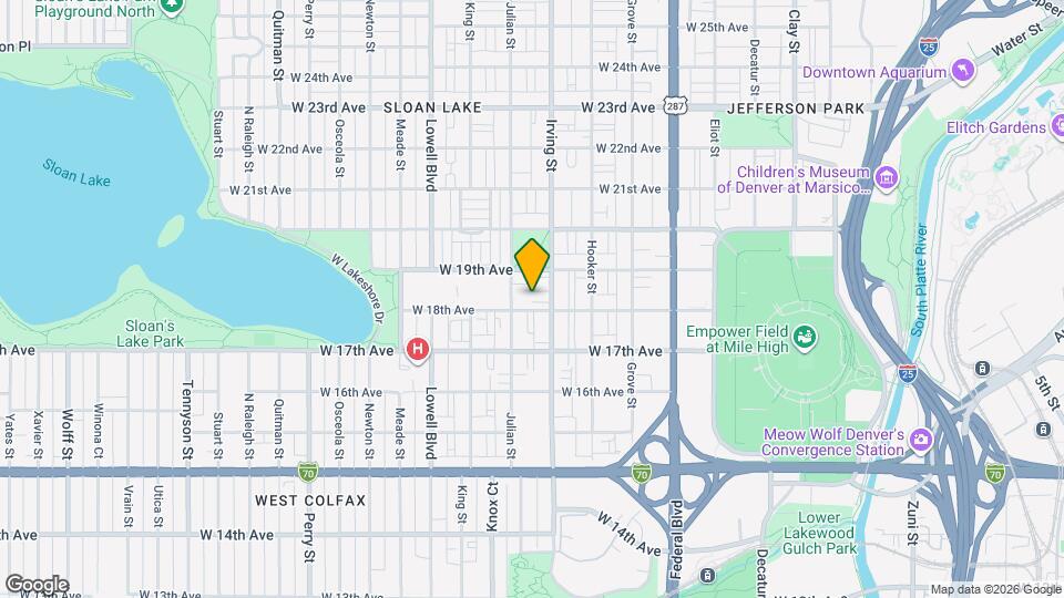 1819 Irving St Map and Location Details