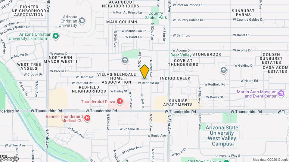 5214 W Redfield Rd Map and Location Details