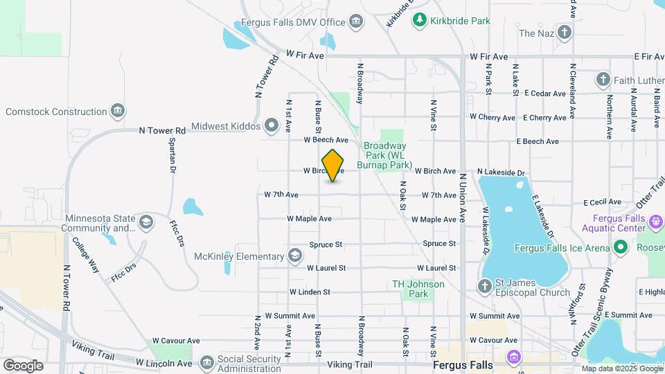 630 W 7th Ave Map and Location Details