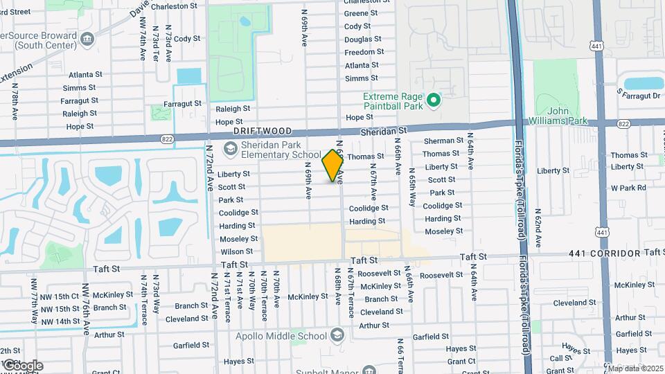 6820 Scott St Map and Location Details