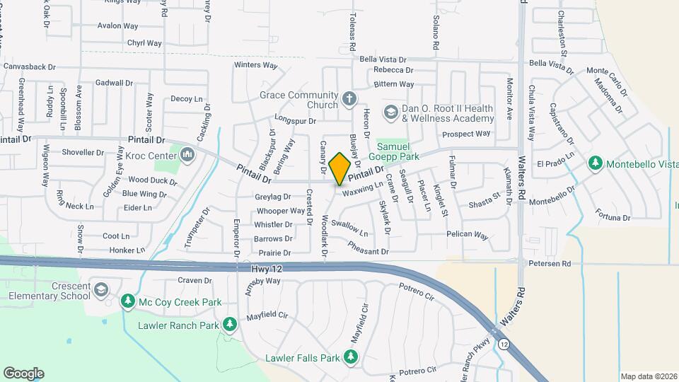 1104 Waxwing Ln Mapa y Detalles de la Ubicación