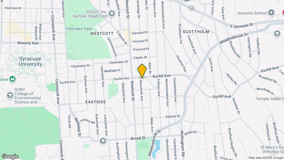 942 Euclid Ave Map and Location Details