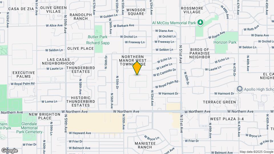 5419 W Las Palmaritas Dr Map and Location Details
