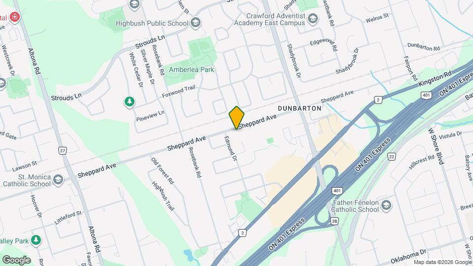 579 Sheppard Ave Map and Location Details