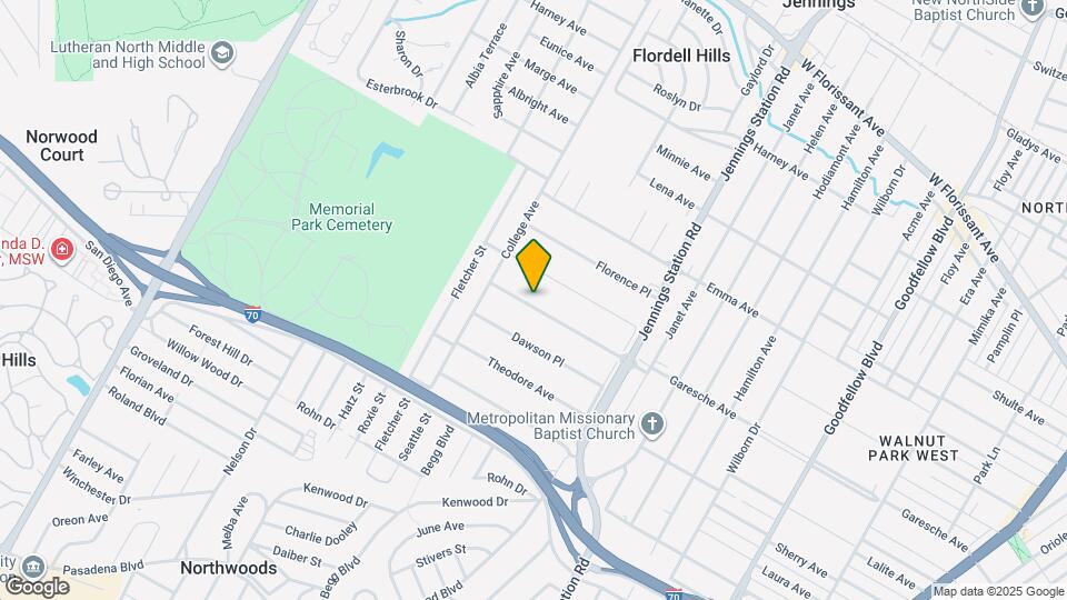 7137 Garesche Ave Map and Location Details