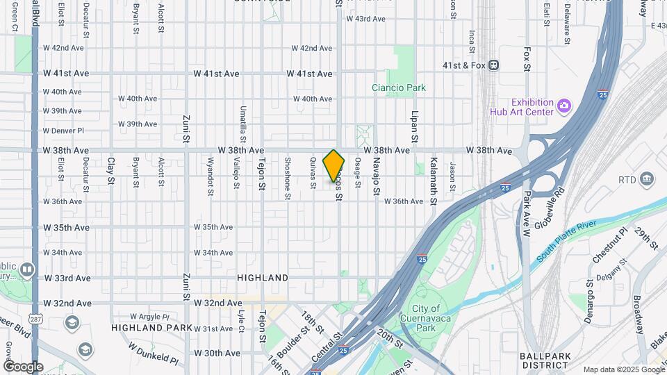 3633 Pecos St Mapa y Detalles de la Ubicación