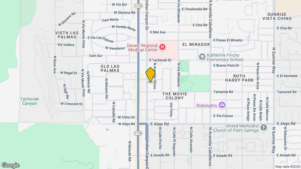 860 N Indian canyon Dr Mapa y Detalles de la Ubicación