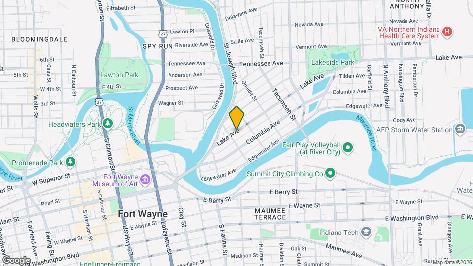 914 Lake Ave Map and Location Details